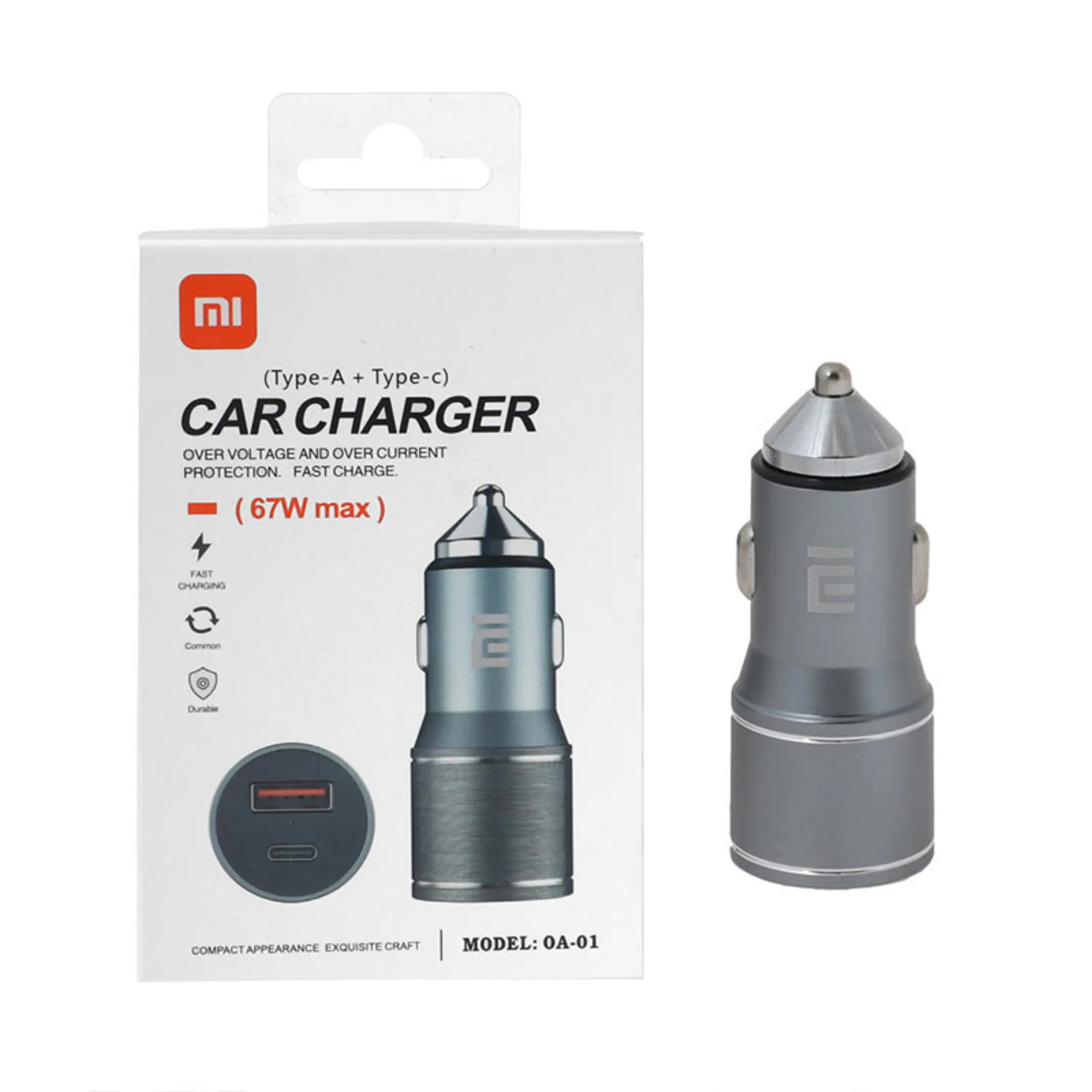 شارژر فندکی اصلی فست شیائومی 67 وات| 0A-01